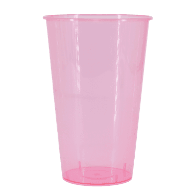 Стакан шейкер 500 мл Розовый полупрозрачный ТВЕРДЫЙ ПЛАСТИК D-90 мм ПЕР