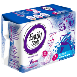 Прокладки "Emily Style" Premiun критика анионовые NIGHT 6 капель Ультратонкие, удлиненные (7 шт.упак)