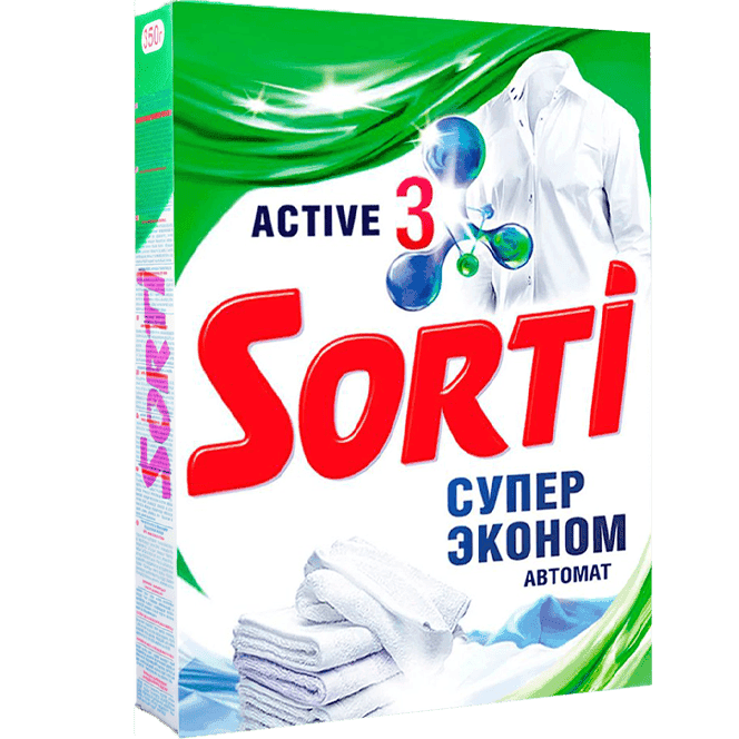 Стиральный порошок 350 г "Sorti" автомат, Супер эконом
