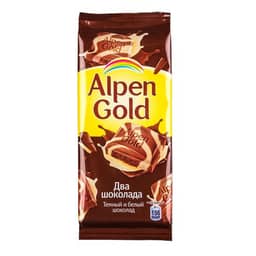 Шоколад "Alpen Gold" 80г, два шоколада Шоколад "Alpen Gold" 80г, два шоколада