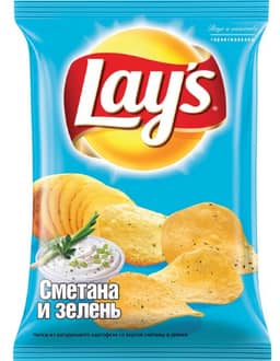 Чипсы "LAYS" 50 г ассортимент, Сметана/Зелень Чипсы "LAYS" 50 г ассортимент, Сметана/Зелень