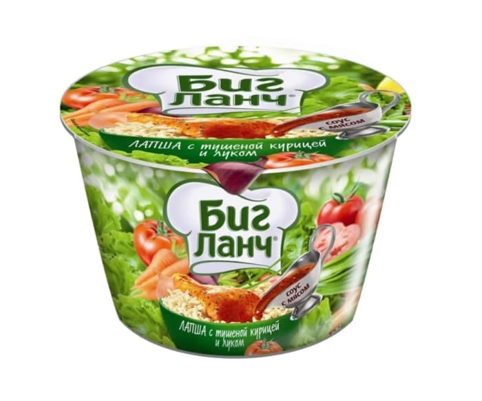 Лапша Биг Ланч ВЕДРО 90 г, Курица Лапша Биг Ланч ВЕДРО 90 г, Курица